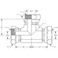 World Wide Fittings Female Pipe Swivel to Female Pipe Swivel to Female Pipe Swivel Union Tee 9705X08X08X08